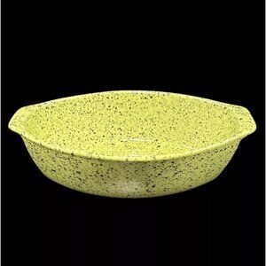 Cerutil Portugal Stoneware Bakeware Serving Dish Speckled Green Black 9.5" Oval